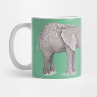 Cute Elephant with Flowers Mug